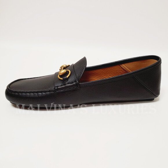 GUCCI SHOES MENS DRIVER HORSEBIT MOCCASINS BLACK LEATHER LOAFERS sz 11G 11.5 - Picture 13 of 16
